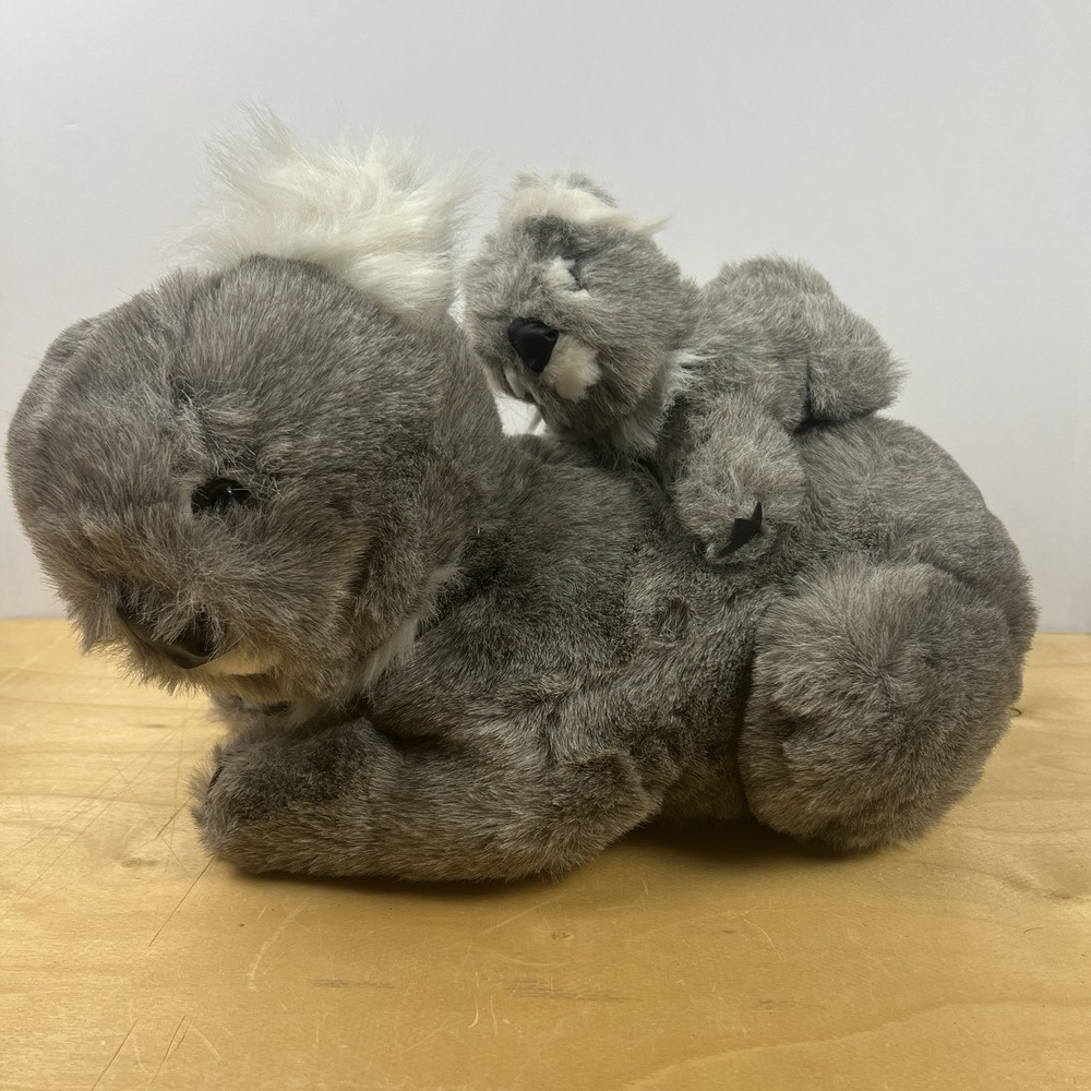 Vintage Mommy koala bear stuffed animal with baby. EUC-KIDS of America Corp.
